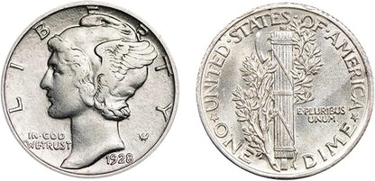 American Coin Treasures Coin Letter Opener Mercury Dime- Antiqued Silvertone Brass Handle-Genuine United States Coin