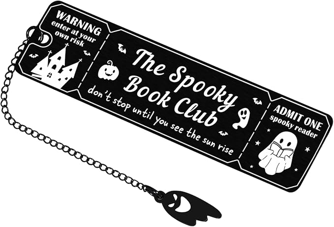 Halloween Bookmarks, Spooky Gifts, Spooky Basket Stuffers, Boo Basket Stuffers for Women Her, Halloween Basket Stuffers, Spooky Bookmarks for Reading Women Men, Book Club Gifts, Horror Bookmark