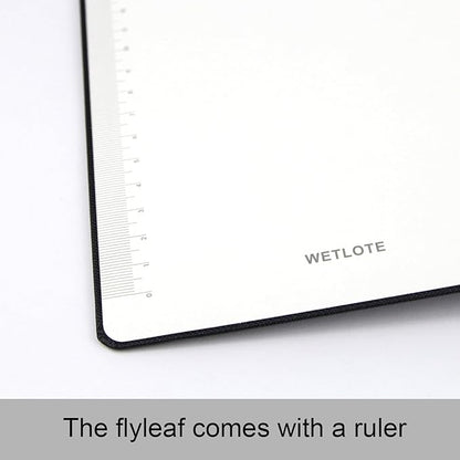 Dot Matrix Hardcopy Notebook - 5"x8"- Sourced from sustainable and excellent quality paper, minimalist, natural, portable and flexible design, good helper for study and record keeping, suitable for office, school and many other occasions(Black)