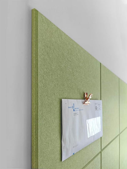 Large Cork Board Alternative - 47"x35" 12 Pack Felt Wall Tiles with Safe Removable Adhesive Tabs, Cork Wall Tiles Cork Board for Home Office Pin Board Tack Board 48 x 36 - Spring Green