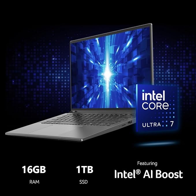 Acer Swift X 14 Laptop | 14.5" OLED 2880 x 1800 120Hz Calman Verified | Unlock AI Experiences | Intel Core Ultra 7 Processor 155H | NVIDIA GeForce RTX 4060 | 16GB LPDDR5X | 1TB SSD | SFX14-72G-77NJ