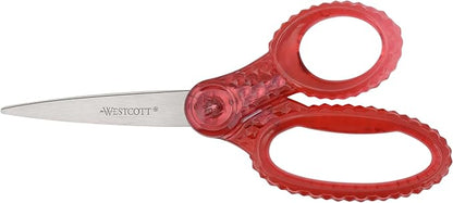 Westcott 7" GEM Crystal-Design Student Scissors, for Kids Aged 12+ - Scissors for School, Craft, Home, DIY, Classroom - Pink