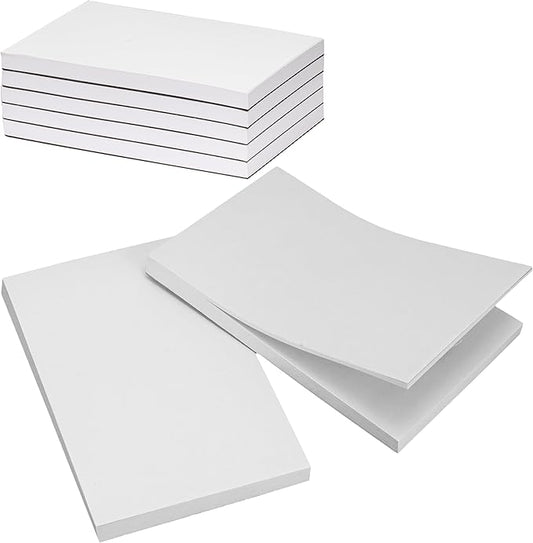 FMP Brands 5 Pack Note Pads 4x6, 100 Sheets Per Memo Pad, Writing Scratch Pad, Blank Notepad, White Waitress Server Note Pads, Paper Pad, To Do Grocery List Small Notepads