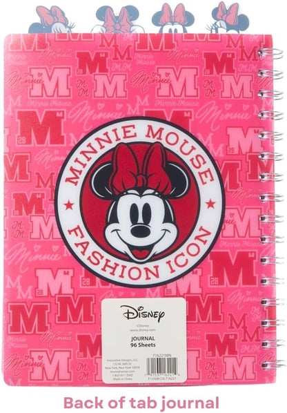 Innovative Designs Disney Minnie Mouse Journal Notebook, Spiral Bound, 96 Lined Pages, 8 x 7 inches, Pink