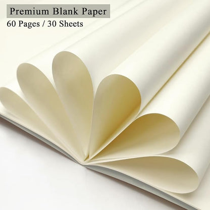 4 Pack Blank Books for Kids - 5.5"x 8.3", 60 Pages - Small Notebooks Bulk, Girls Journals for Drawing & Writing, Sketchbooks w/Soft Cover, Unlined Paper, A5 Travel Size (Dark Grey)