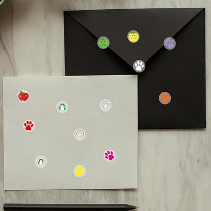 0.5 Inch Apple Stickers,Self Adhesive for Scrapbooking/Kid DIY Arts Crafts/Reward Stickers Teachers Stickers (Multicolored)