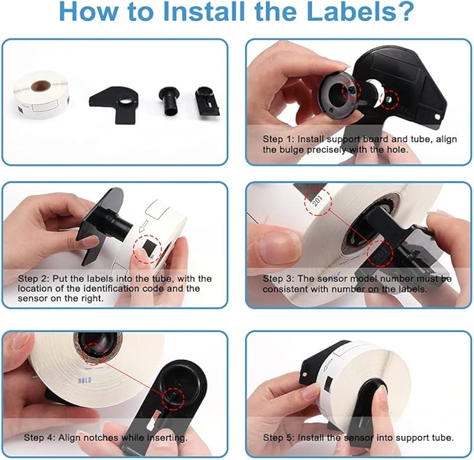 COLORWING 12 Rolls Replace Brother QL-800 Address Label DK-1201 (1.1" x 3.5") for QL-810W QL-710W Label Printer, Die-Cut 29mm x 90mm DK Label, Barcode & All Purpose Label, 1 Frame