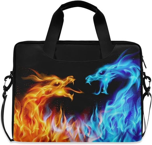 Fire Dragons Laptop Bag Case Laptop Messenger Bag Briefcase for Men Women
