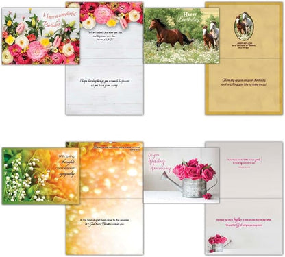 All Occassion Greeting Cards - King James Version Scriptures - Assorted Designs - 48 Count