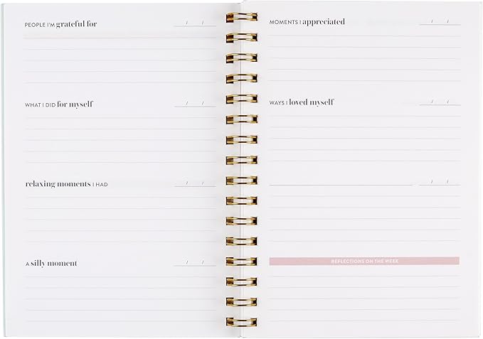 Erin Condren Inspired Collection - A5 Gratitude Journal - Coiled Binding- Inspired