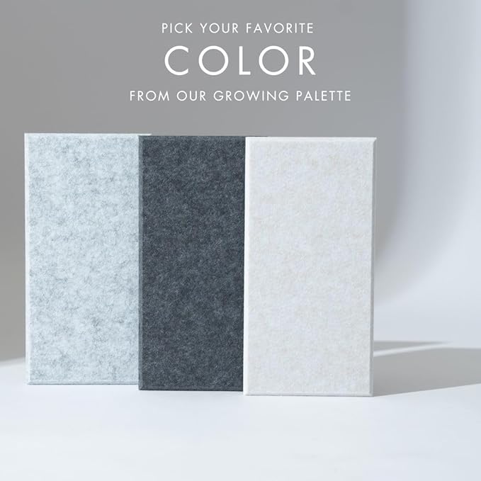 Large Cork Board for Office - Pack of 24 - Black Felt Board Alternative - Felt Bulletin Board Tiles for Office Wall Decor, Push pin Board Wall Organizer for Office (Charcoal Gray)