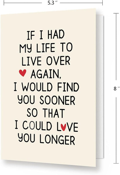 Romantic Valentines day or Birthday Card for Men Women Boyfriend Girlfriend, Funny Anniversary Card for Husband Wife