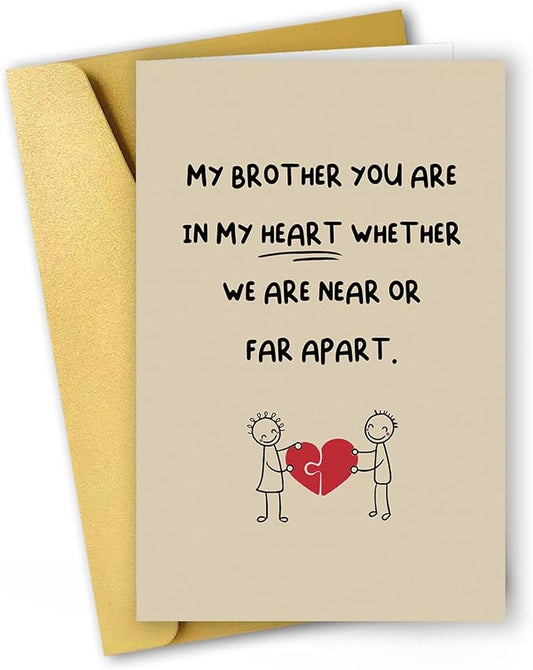 Brother Birthday Card, Brother Miss card, Birthday Card For Brother, Gift For Brother Card, Christmas Gifts For Brother