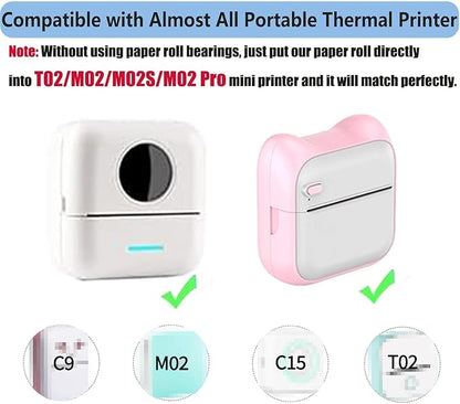 10 Rolls Self-Adhesive Thermal Paper, Glossy Thermal Printer Paper for Mini Portable Printer, 57 x 25mm, Thermal Labels for Most Pocket Printer