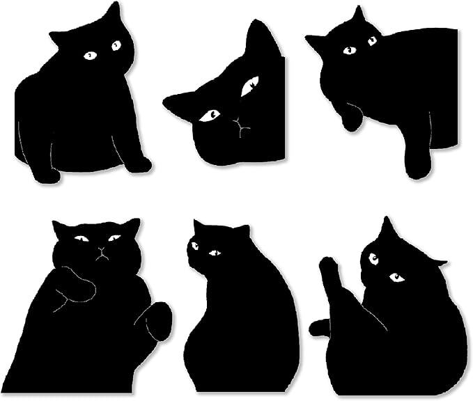 Magnetic Bookmarks - 6 Pieces Assorted Cute Book Markers Clip Set for Teachers Students Book Lovers Reading, for School Office Home Supplies, Kawaii Cat Magnet Page Markers