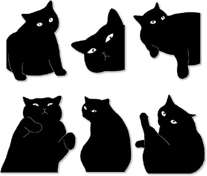 Magnetic Bookmarks - 6 Pieces Assorted Cute Book Markers Clip Set for Teachers Students Book Lovers Reading, for School Office Home Supplies, Kawaii Cat Magnet Page Markers