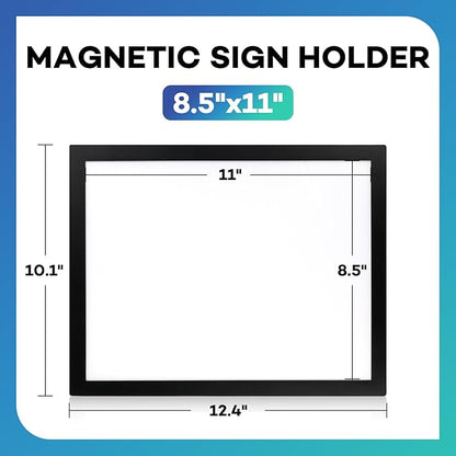 5 Pack Magnetic Sign Holder 8.5 x 11,Self-Adhesive Magnetic Wall Mount Sign Holder, Magnetic Document Holder for Wall Window Office Poster Store