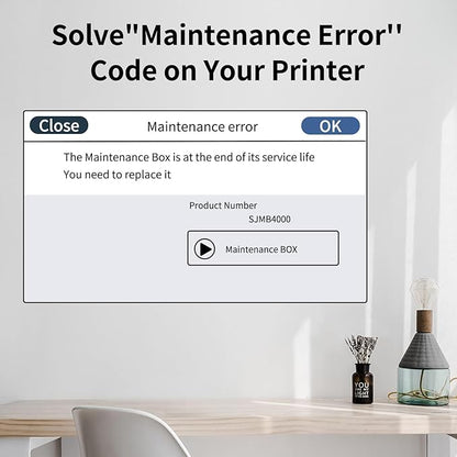 HEG SJMB4000 Remanufactured SJMB4000 Maintenance Box C33S021601/C33S021602 for Colorworks CW-C4000 C4000 C4000e C4020 C4030 Color Inkjet Lable Printer(2 Pack)