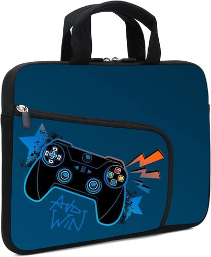 11.6" 12.2 inches Laptop Sleeve Chromebook Case Ultrabook Case Notebook Sleeve Tablet Case Neoprene Handle Sleeve for Men Women, Two Pockets Fit Apple MacBook Air Samsung Acer HP DELL (Games-2)