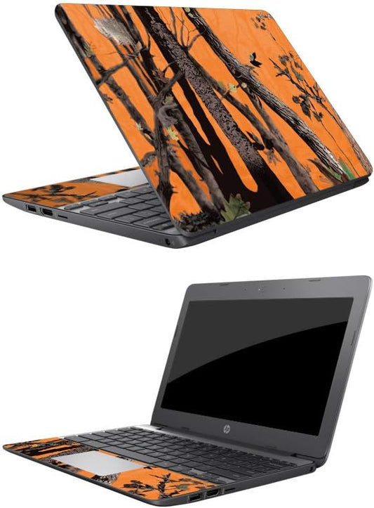 MightySkins Skin Compatible with HP Chromebook 11 (2018) 11.6" - Orange Camo | Protective, Durable, and Unique Vinyl Decal wrap Cover | Easy to Apply, Remove, and Change Styles | Made in The USA