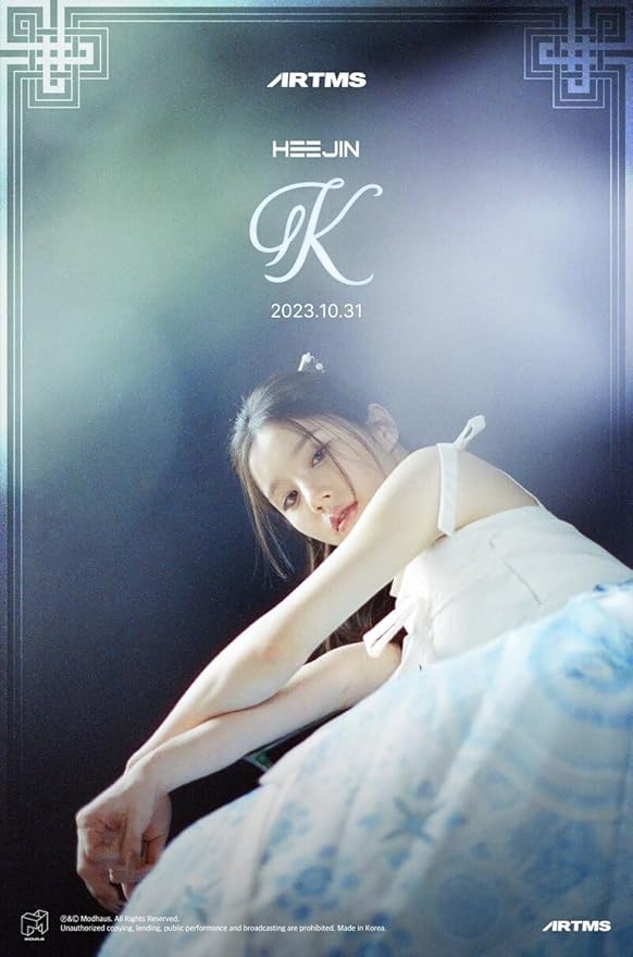 HEEJIN K 1st Mini Album CD+Booklet+Special Class objekt+Sticker+Folded Poster on Pack+Clear photocard+Photo Stand+Tracking Sealed (B Version)