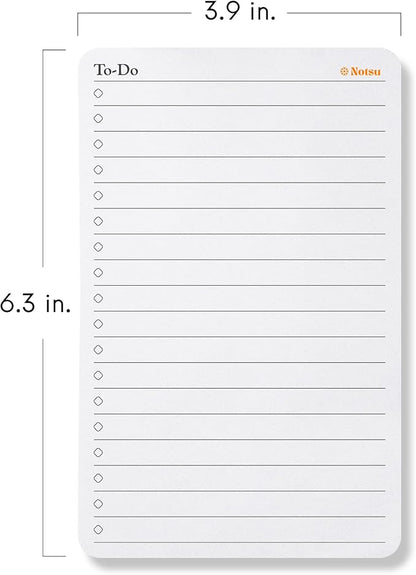 Notsu To Do List Small Desk Notepad 2 Pack | Minimalist To-Do Checklist Task Memo Note Pads with Premium Thick Paper, 3.9" x 6.3"
