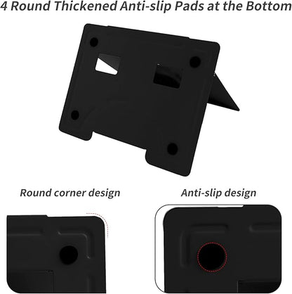 Metal Book Stand - Adjustable Book Holder for Reading (Full Black)