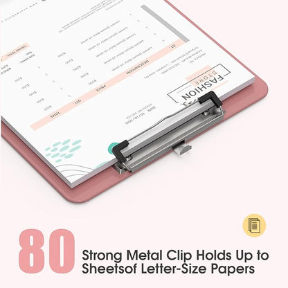 Plastic Clipboards 6 Pack, A4 Red Clip Board 8.5x11 for Classroom, Students, Kid, Woman, Size 9" x 12.5" with Low Profile Clip, Office & School Supply