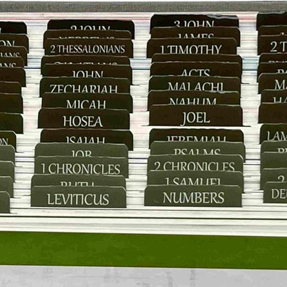 Thinkor Reposition Bible Tabs, Large Print Lanimated Stickers, Easy to Read and Apply Bible Tabs for Women and Man (Four Green)