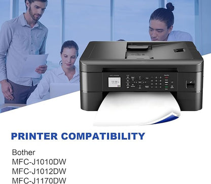 LC401 Ink Cartridges Replacement for Brother LC 401 LC-401 Ink to Use with Brother MFC-J1010DW, MFC-J1012DW, MFC-J1170DW Printer, 4 Pack (Black, Cyan, Magenta, Yellow)