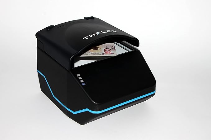 Thales (Formerly Gemalto) QS2000 Durable Full Page Compact Document, Passport Reader, ID Scanner for Hotels, Casinos, Liquor Stores, Bars, Night Clubs. Includes MRZ, Image Capture & Barcode Reader