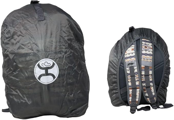 HOOEY Ox 40 Liter Hiking Backpack Rain Cover Hat Strap Laptop Sleeve Hydro Pockets (Rust/Grey)