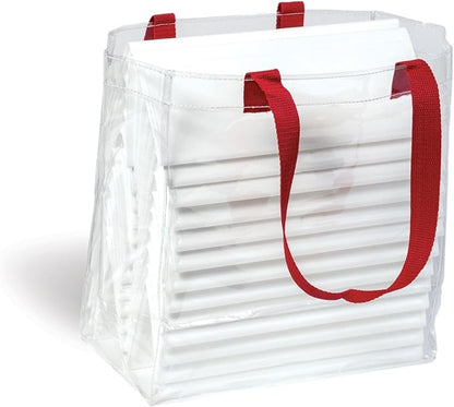 Trainers Warehouse Heavy Duty Premium Standard Size (11" x 4") Set of 24 Reusable Dry-Erase Name Cards | Set Includes, Tent Cards, Markers, Mini-Erasers & Tote