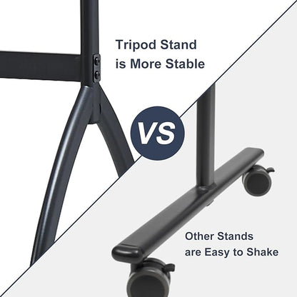 TANKEE White Board Height Adjustable - 48 x 32 Mobile Whiteboard on Wheels, Large Magnetic Double-Sided Rolling Dry Erase Board with Stand, Standing Whiteboard for Office School Home Classroom