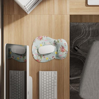 ErgoComfort Gel Wrist Rest Mouse Pad-Ergonomic Office Mousepad with Wrist Support-Non-Slip, Design Desk Accessories Mat for Home&Game Decor (08Spring Bloom)