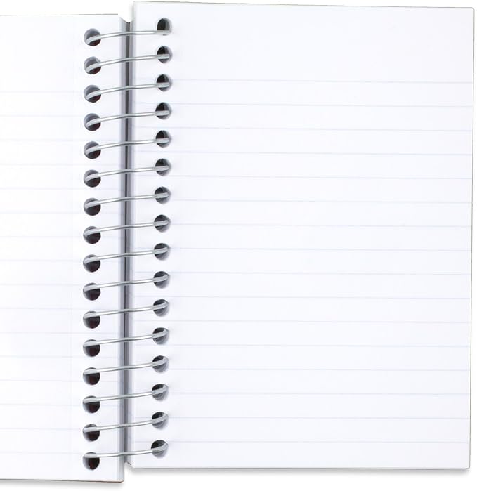 Five Star Spiral Notebooks, 6 Pack, Fat Lil' Pocket Notebooks, College Ruled Paper, 3-1/2" x 5-1/2", Small, 200 Sheets, Purple, Orange, Green, Blue, Gray, Black (38027)