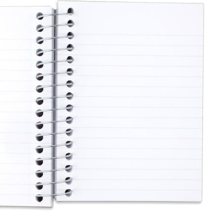 Five Star Spiral Notebooks, 6 Pack, Fat Lil' Pocket Notebooks, College Ruled Paper, 3-1/2" x 5-1/2", Small, 200 Sheets, Purple, Orange, Green, Blue, Gray, Black (38027)