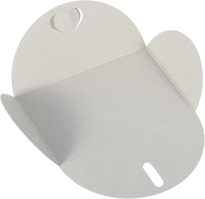 PATIKIL Gift Card Envelopes, 12 Pack Heart Shaped Clasp Small Gift Cards Holder Mini Envelope for Birthdays Weddings, Silver