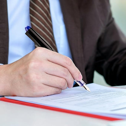 EYEYE Fountain Pens for Writing, 8 Pack Blue Fine Point Pens Disposable Fountain Pens Stainless Steel Nib, Smooth Writing for Calligraphy, Journaling, Drafting, Sketching, Doodling & Office Supplies