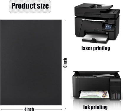 50 Pack 4x6 Black Cardstock Paper Blank Thick Heavyweight 92lb Card Stock for Making Index Cards, Invitations cards, Postcards