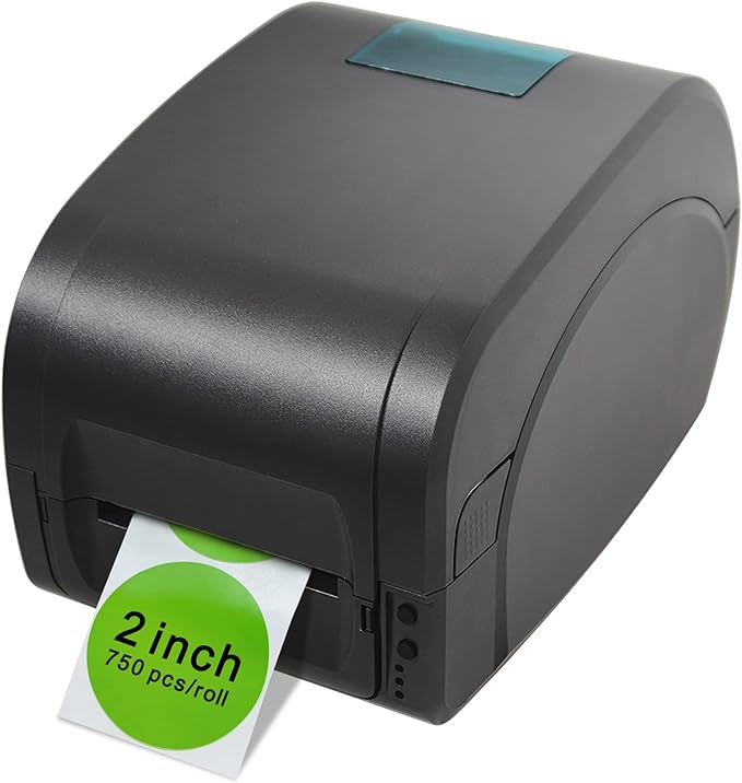 Hybsk 2 inch Circle Color Direct Thermal Stickers Shipping Labels for Barcodes,Name Tag,DIY Logo Design,QR Code,Inventory– Compatible with Zebra,Rollo,Munbyn,and More-750 pcs (2 inch,Green)