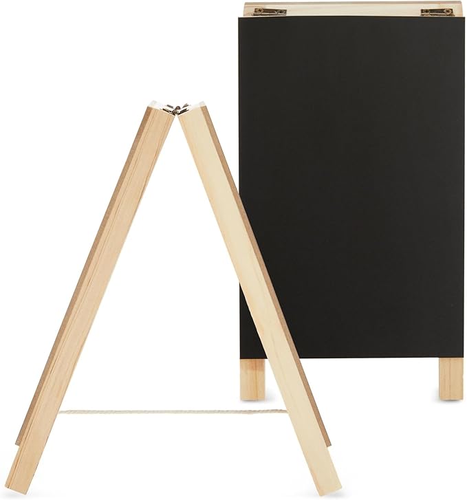 2 Pack Mini Chalkboard Easel Signs for Tabletop Decorations, Restaurant Food Display, Message Boards, Small Business, Wedding, Catering Events, Coffee Shop (4.5x7.5 in)