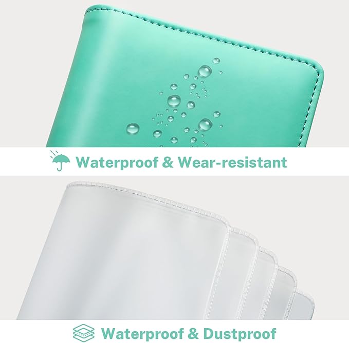 MaxGear Business Card Organizer, 240 Cards Book Portable Business Card Holder for Men & Women, Professional PU Credit Cards Binder File Storage, Turquoise