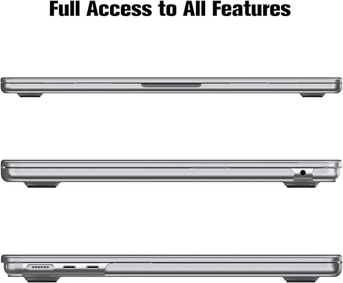 Fintie Case for MacBook Air 13.6 Inch A3113 A2681 (2022 2023 2024 Release) - Snap On Hard Shell Cover for MacBook Air 13.6" M2 M3 Chip with Liquid Retina Display and Touch ID (Frost Gray)