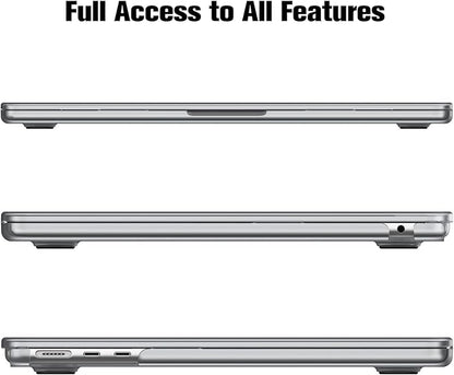 Fintie Case for MacBook Air 13.6 Inch A3113 A2681 (2022 2023 2024 Release) - Snap On Hard Shell Cover for MacBook Air 13.6" M2 M3 Chip with Liquid Retina Display and Touch ID (Frost Gray)