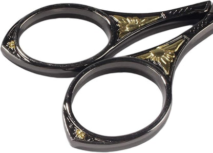 JubileeYarn Sun Motif Embroidery Craft Scissors - Black - 1 Scissor