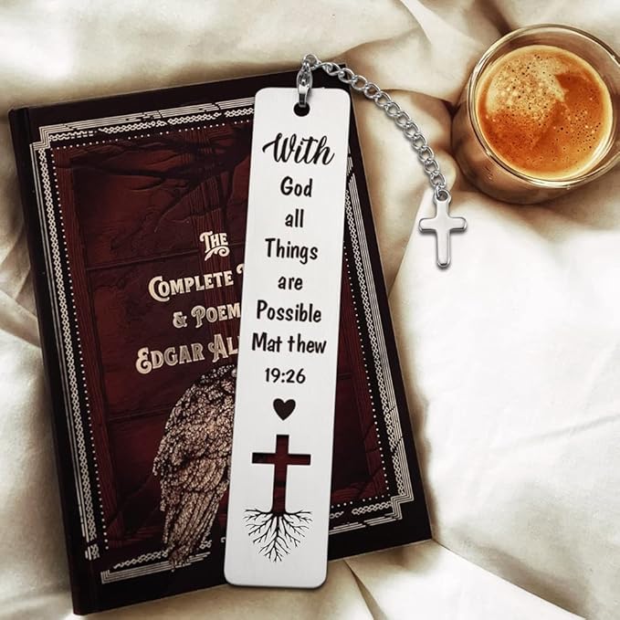 Christian Inspirational Gift for Women, Bible Verse Bookmark with Tassel Lover Gift for Women, Birthday Christmas Bookmarks Gifts for Female Sister Bookworms Friends Girl Book Club Religious Gift-ZB2
