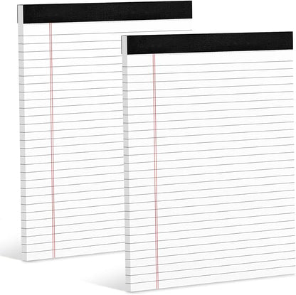 Legal Pads 8.5 x 11 White Note Pads 8.5 x 11 In 2 Pack Notepads 8.5 x 11 Writing Pads of Paper 8.5 x 11 Legal Notepads Wide Ruled White Lined Paper Pads 8.5 x 11 30 Sheets Per Legal Note Pads 8.5 x 11