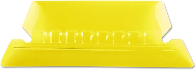 Pendaflex Hanging Folder Tabs, 2", Clear Yellow, 25 Tabs and Inserts per Pack (42 YEL)