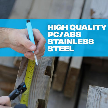 OX Tools Pro Tuff Carbon Marking Pencil with Pencil Holder, Sharpener & Belt Clip -Ideal for Carpentry and Construction, OX-P503201